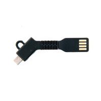 Xenta USB - Micro USB Charge/Sync Cable keychain black