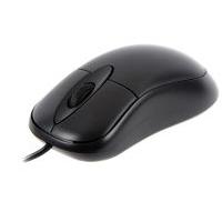 Xenta Black Wired 3 Button Optical Scroll Mouse - USB