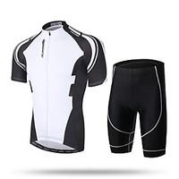 XINTOWN Cycling Jersey with Shorts Men\'s Short Sleeve BikeShorts Pants/Trousers/Overtrousers Zip Top Jersey Padded Shorts/Chamois Tops