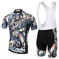 XINTOWN Cycling Jersey with Bib Shorts Unisex Short Sleeve Bike Bib Shorts Jersey Sleeves Clothing SuitsQuick Dry Ultraviolet Resistant