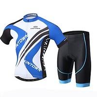 XINTOWN Cycling Jersey with Shorts Men\'s Short Sleeve Bike Jersey Shorts Quick Dry Ultraviolet Resistant Breathable 3D Pad Sweat-wicking