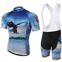 XINTOWN Cycling Jersey with Bib Shorts Women\'s Men\'s Unisex Short Sleeve Bike Jersey Padded Shorts/Chamois Bib Tights Clothing SuitsQuick