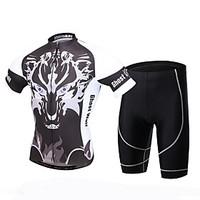 XINTOWN Cycling Jersey with Shorts Men\'s Short Sleeve Bike Jersey Shorts Quick Dry Ultraviolet Resistant Breathable 3D Pad Sweat-wicking