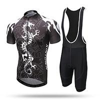 XINTOWN Cycling Jersey with Bib Shorts Men\'s Short Sleeve Bike Bib Tights Jersey TopsQuick Dry Ultraviolet Resistant Moisture