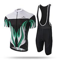 XINTOWN Cycling Jersey with Bib Shorts Men\'s Short Sleeve Bike Bib Tights Jersey TopsQuick Dry Ultraviolet Resistant Moisture