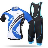 XINTOWN Cycling Jersey with Bib Shorts Women\'s Men\'s Unisex Short Sleeve Bike Bib Tights Jersey TopsQuick Dry Ultraviolet Resistant