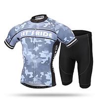 XINTOWN Cycling Jersey with Shorts Men\'s Short Sleeve Bike Jersey ShortsQuick Dry Front Zipper Breathable Soft Compression 3D Pad