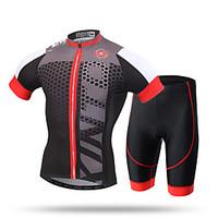 XINTOWN Cycling Jersey with Shorts Men\'s Short Sleeve Bike Jersey ShortsQuick Dry Front Zipper Breathable Soft Compression 3D Pad