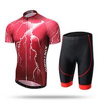 XINTOWN Cycling Jersey with Shorts Men\'s Short Sleeve Bike Jersey ShortsQuick Dry Front Zipper Breathable Soft Compression 3D Pad