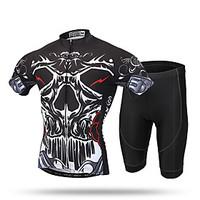 XINTOWN Cycling Jersey with Shorts Men\'s Short Sleeve Bike Jersey ShortsQuick Dry Front Zipper Breathable Soft Compression 3D Pad