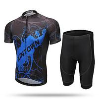 XINTOWN Cycling Jersey with Shorts Men\'s Short Sleeve Bike Pants/Trousers/Overtrousers Jersey Shorts TopsQuick Dry Ultraviolet Resistant