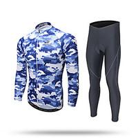 XINTOWN Cycling Jersey with Tights Men\'s Long Sleeve Bike Pants/Trousers/Overtrousers Tracksuit Zip Top Jersey Tops BottomsQuick Dry