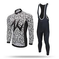XINTOWN Cycling Jersey with Tights Men\'s Long Sleeve Bike Pants/Trousers/Overtrousers Tracksuit Zip Top Jersey Bib Tights TopsMoisture