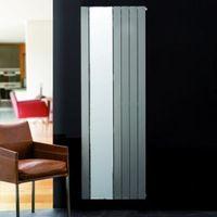 ximax vertirad mirror vertical radiator silver h1800 mm w595 mm