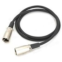 XLR Male to Male Cable - Black Multicolored (100cm) 1M 3FT