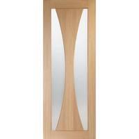 XL Joinery Verona Oak Pre-Finished Internal Door with Clear Glass 78in x 30in x 35mm (1981 x 762mm)