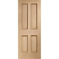 XL Joinery Victorian Oak 4 Panel Internal Door with Raised Mouldings 78in x 30in x 35mm (1981 x 762mm)
