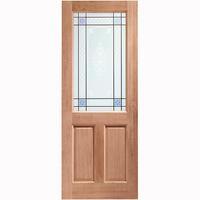 XL Joinery 2XG Hardwood Mortice and Tenon Single Glazed Exterior Door with Caroll Glass 78in x 33in x 44mm (1981 x 838mm)