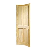 XL Joinery Victorian Clear Pine 4 Panel Bi-Fold Internal Door 76.7in x 13.3in x 34mm (1947 x 338mm)