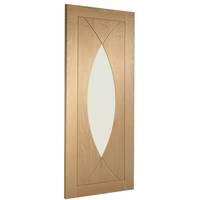 XL Joinery Pesaro Oak Pre-Finished Internal Door with Clear Glass 78in x 27in x 35mm (1981 x 686mm)