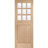 XL Joinery 9 Light Oak Double Glazed Exterior Stable Door with Clear Glass 78in x 30in x 44mm (1981 x 762mm)