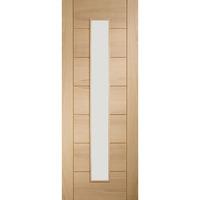 XL Joinery Palermo Oak 1 Light Pre-Finished Internal Door with Clear Glass 78in x 33in x 35mm (1981 x 838mm)