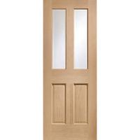 XL Joinery Malton Oak Internal Fire Door with Clear Glass 80in x 32in x 44mm (2032 x 813mm)