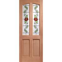 XL Joinery Richmond Hardwood Dowelled Single Glazed Exterior Door with Keats Glass 78in x 33in x 44mm (1981 x 838mm)