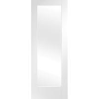 XL Joinery Pattern 10 White Primed Internal Door with Obscure Glass 78in x 27in x 35mm (1981 x 686mm)