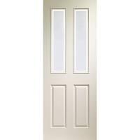 XL Joinery Victorian White Moulded Internal Door with Forbes Glass 78in x 30in x 35mm (1981 x 762mm)