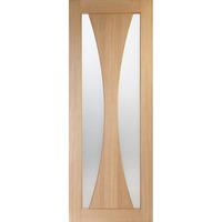 XL Joinery Verona Oak Pre-Finished Internal Door with Clear Glass 78in x 27in x 35mm (1981 x 686mm)