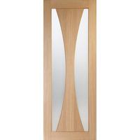 xl joinery verona oak pre finished internal door with clear glass 78in ...