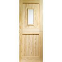 XL Joinery Stable 1 Light Clear Pine Dowelled Exterior Door with Clear Glass 78in x 30in x 44mm (1981 x 762mm)