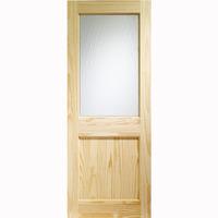 XL Joinery 2XG Clear Pine Dowelled Exterior Door with Flemish Glass 78in x 33in x 44mm (1981 x 838mm)