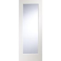 XL Joinery Cesena White Pre-Finished Internal Door with Clear Bevelled Glass 78in x 30in x 35mm (1981 x 762mm)