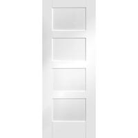 XL Joinery Shaker 4 Panel White Primed Internal Fire Door 78in x 30in x 44mm (1981 x 762mm)