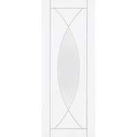 xl joinery pesaro white primed internal door with clear glass 80in x 3 ...