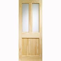 xl joinery malton clear pine dowelled exterior door with flemish glass ...