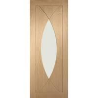 xl joinery pesaro oak internal door with clear glass 2040 x 826 x 40mm ...