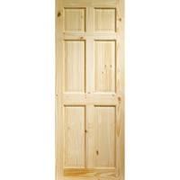 xl joinery colonial knotty pine 6 panel internal door 78in x 27in x 35 ...