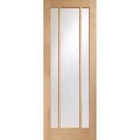 XL Joinery Worcester Oak 3 Light Internal Door with Clear Glass 78in x 28in x 35mm 1981 x 711mm