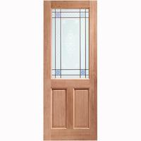 XL Joinery 2XG Hardwood Mortice and Tenon Single Glazed Exterior Door with Caroll Glass 78in x 30in x 44mm (1981 x 762mm)