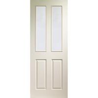 XL Joinery Victorian White Moulded Internal Door with Clear Glass 78in x 33in x 35mm (1981 x 838mm)