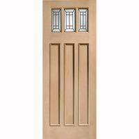 XL Joinery Balmoral Jade Oak Triple Glazed Exterior Door with Black Caming 78in x 33in x 44mm (1981 x 838mm)