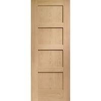 XL Joinery Shaker 4 Panel Oak Internal Door 78in x 24in x 35mm (1981 x 610mm)