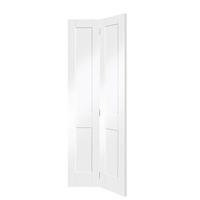 XL Joinery Victorian Shaker White Primed Bi-Fold Internal Door 76.2in x 14.9in x 35mm (1936 x 379.5mm)