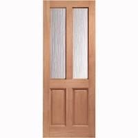 XL Joinery Malton Hardwood Dowelled Single Glazed Exterior Door with Obscure Glass 80in x 32in x 44mm (2032 x 813mm)