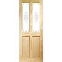 XL Joinery Victorian Clear Pine Internal Door with Campion Glass 80in x 32in x 35mm (2032 x 813mm)