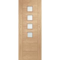 XL Joinery Palermo Oak Pre-Finished Internal Door with Obscure Glass 2040 x 726 x 40mm (80.3 x 28.6in)