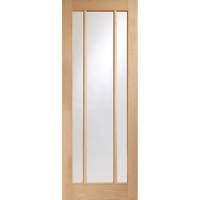 xl joinery worcester oak 3 light internal door with clear glass 78in x ...